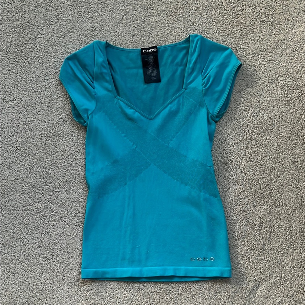 Bebe Teal Top